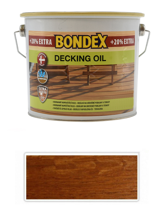 BONDEX Decking Oil - speciální napouštěcí olej 3 l Teak (20 % zdarma)