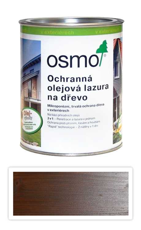 Ochranná olejová lazura OSMO 0.75l Ořech