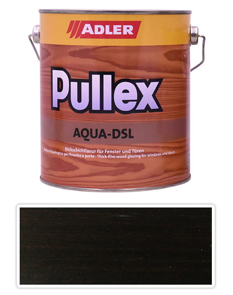 ADLER Pullex Aqua DSL - vodou ředitelná lazura na dřevo 2.5 l Eben LW 02/5