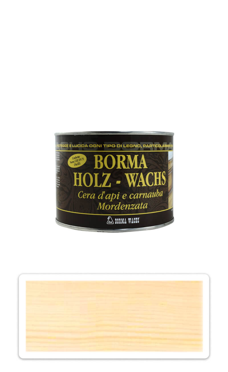 BORMA Holzwachs - krémový včelí vosk v pastě 0.5 l Bezbarvý