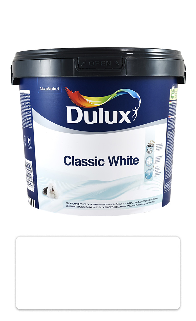 DULUX Classic White - akrylátová malířská barva do interiéru 5 l Bílá