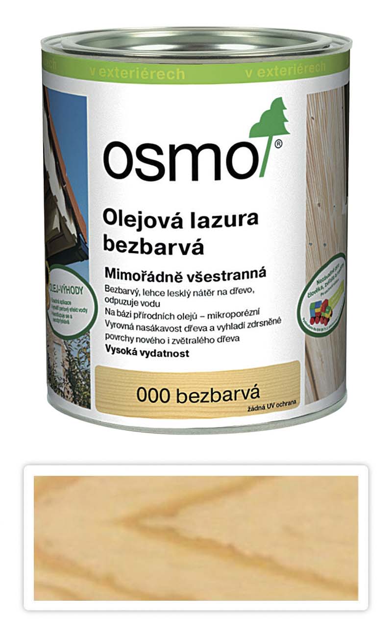 OSMO Olejová lazura 0.75 l Bezbarvá 000