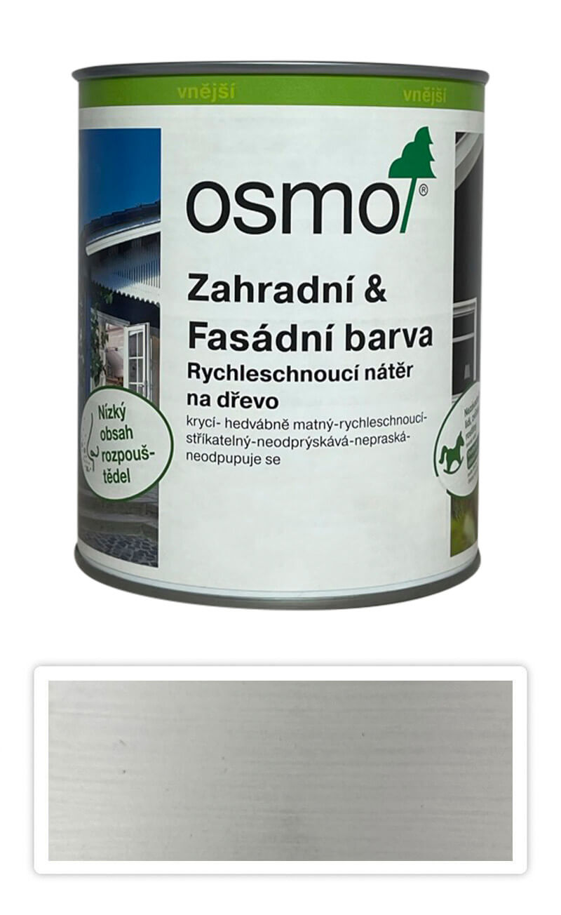 OSMO Zahradní a fasádní barva na dřevo 0.75 l Dopravní bílá 7500