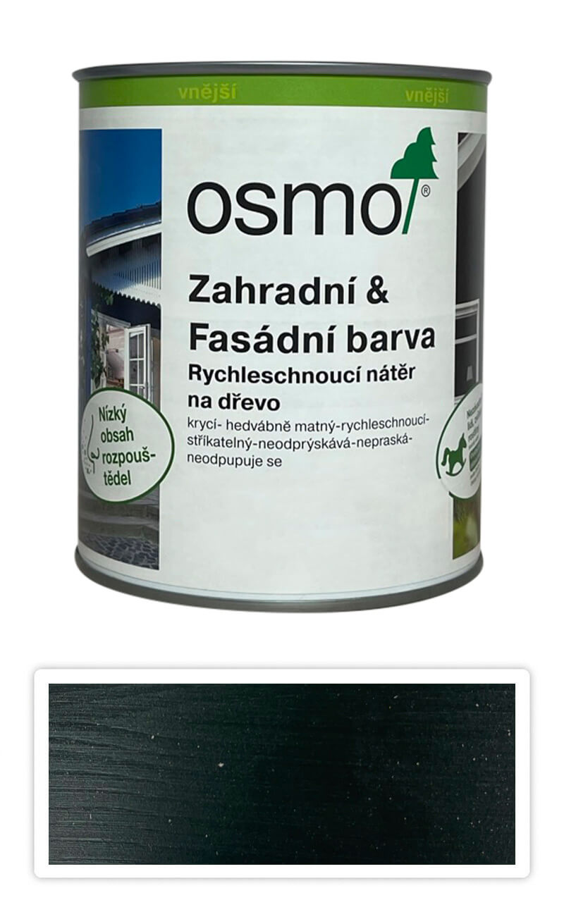 OSMO Zahradní a fasádní barva na dřevo 0.75 l Jedlově zelená 7283