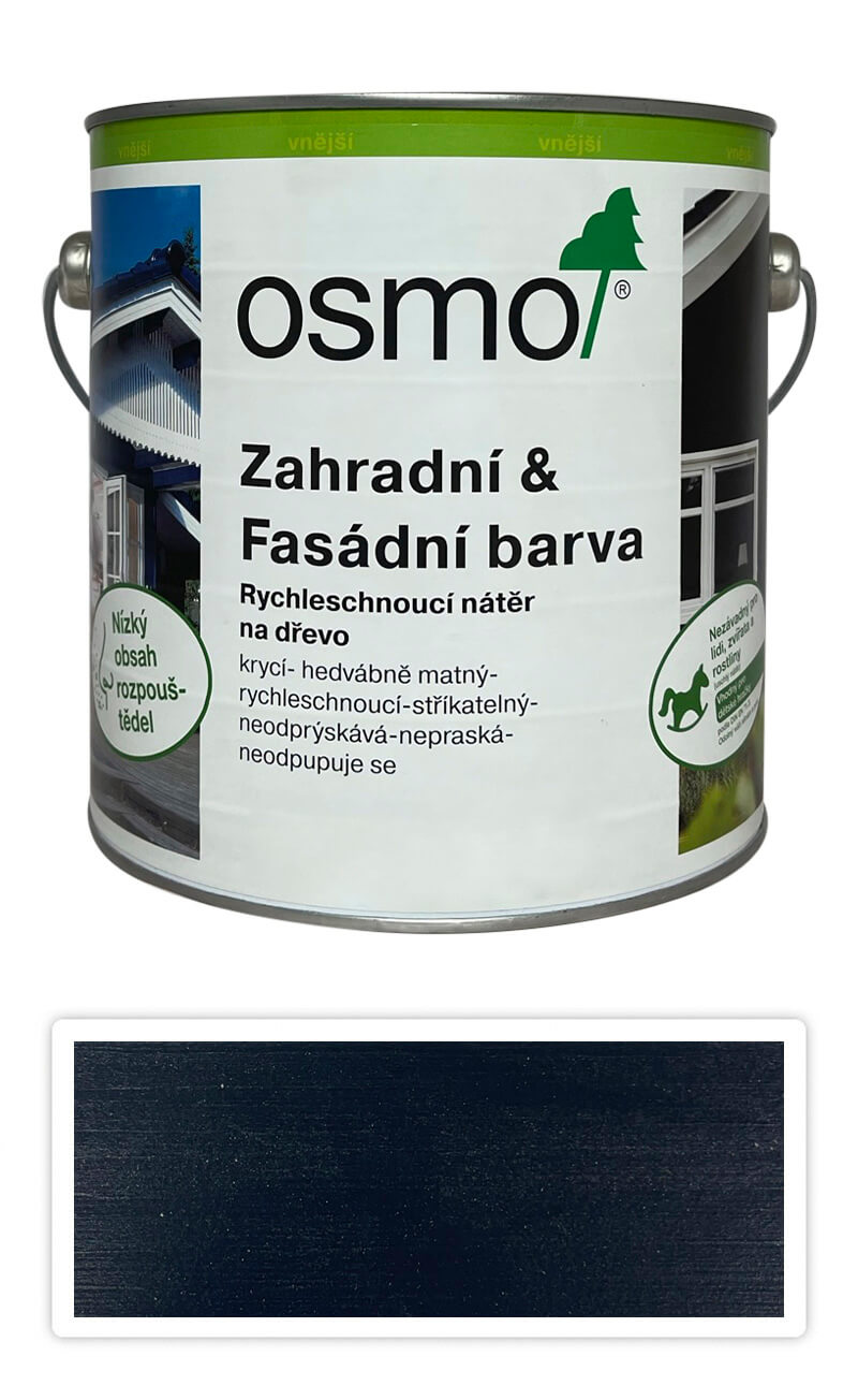 OSMO Zahradní a fasádní barva na dřevo 2.5 l Antracitově šedá 7716