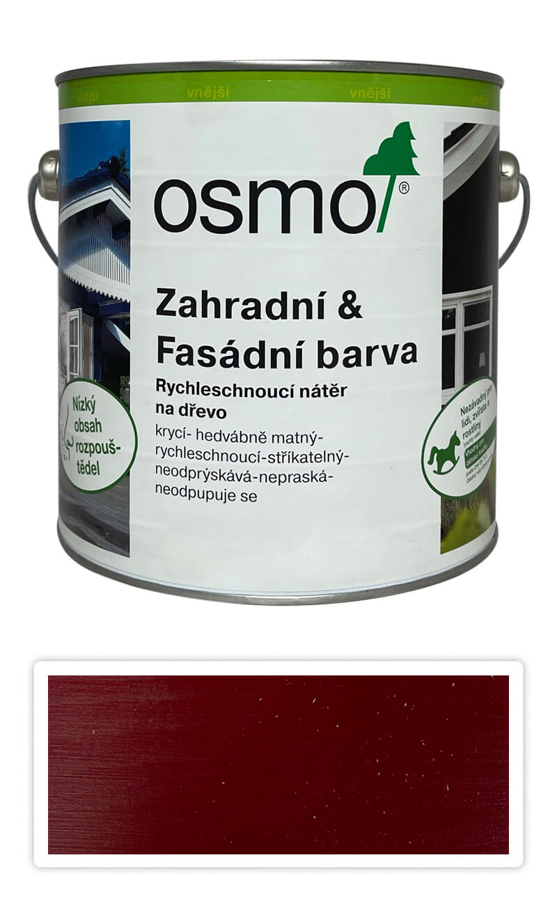 OSMO Zahradní a fasádní barva na dřevo 2.5 l Červenohnědá 7511