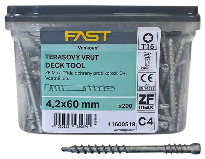 Vruty terasové FAST Decking Screw 4