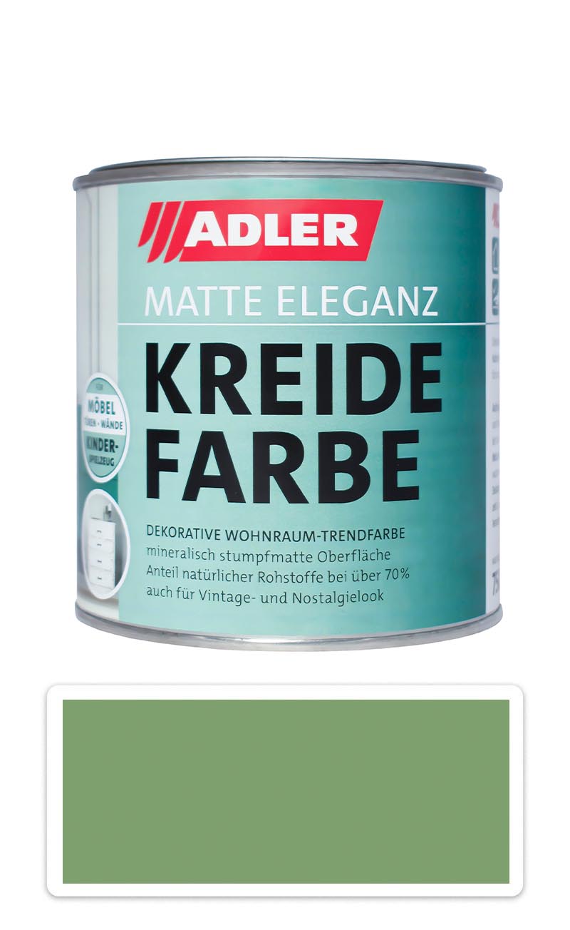 ADLER Kreidefarbe - univerzální vodou ředitelná křídová barva do interiéru 0.375 l Latsche