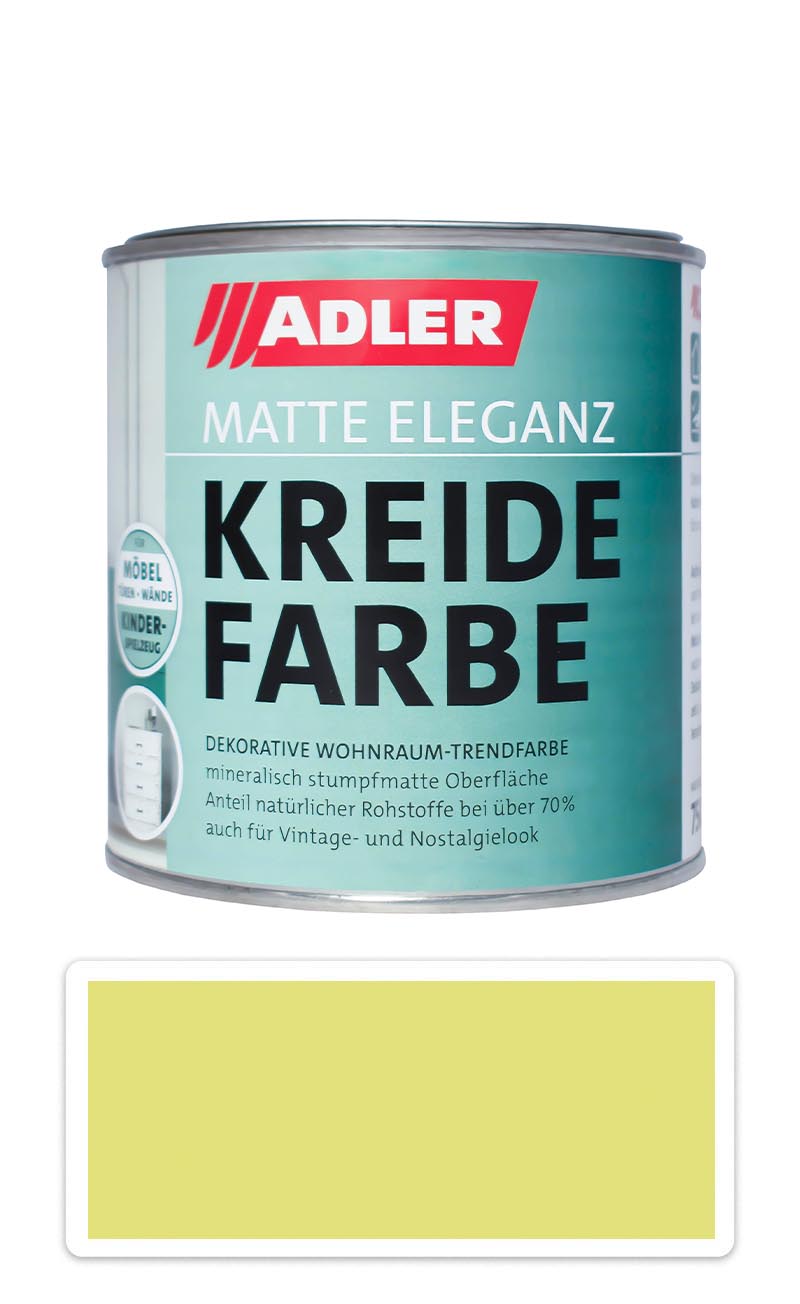 ADLER Kreidefarbe - univerzální vodou ředitelná křídová barva do interiéru 0.75 l Frauenmantel
