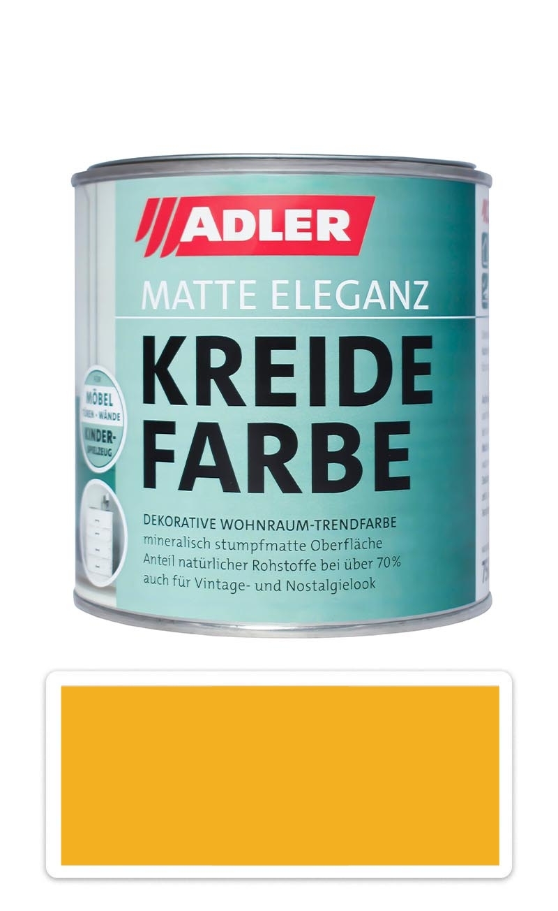 ADLER Kreidefarbe - univerzální vodou ředitelná křídová barva do interiéru 0.75 l Goldrute