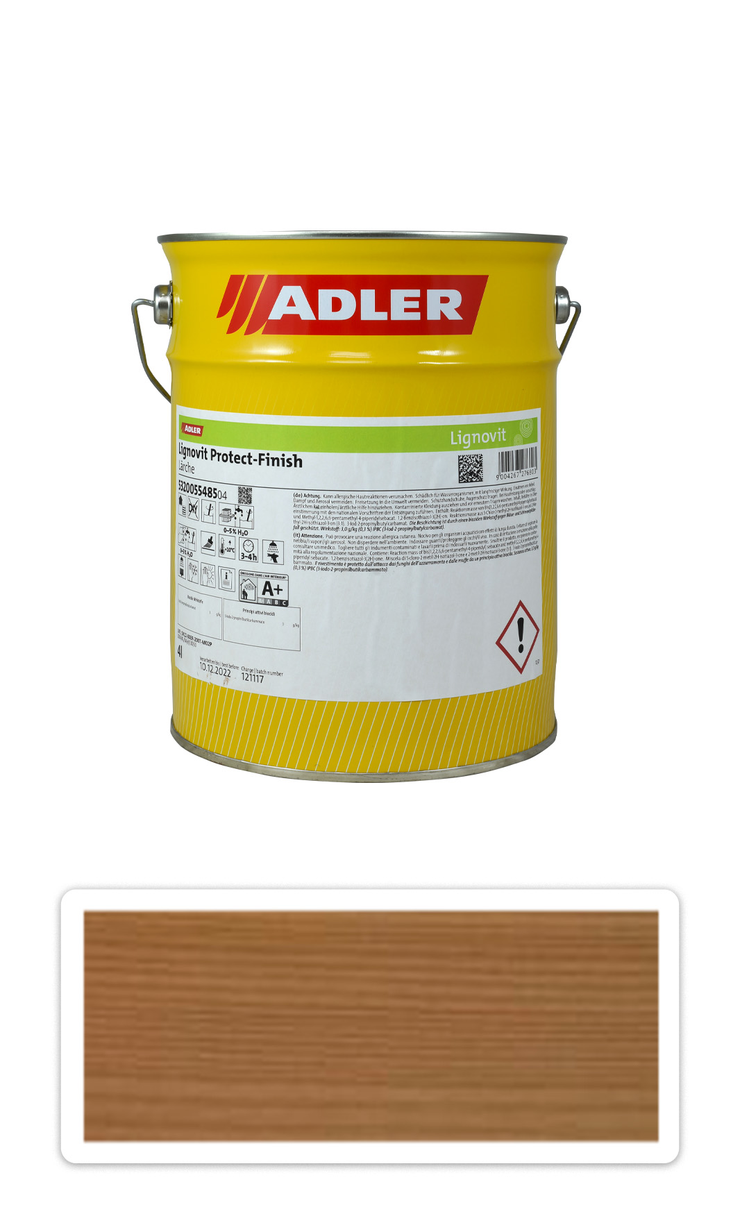 Adler Lignovit Protect Finish - vodou ředitelná UV ochrana 4 l Lärche / Modřín 55485