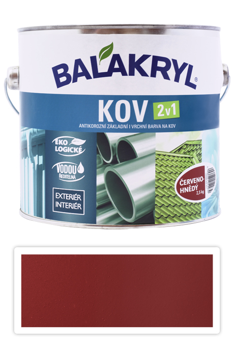 BALAKRYL Kov 2v1 - vodou ředitelná antikorozní barva na kov 2