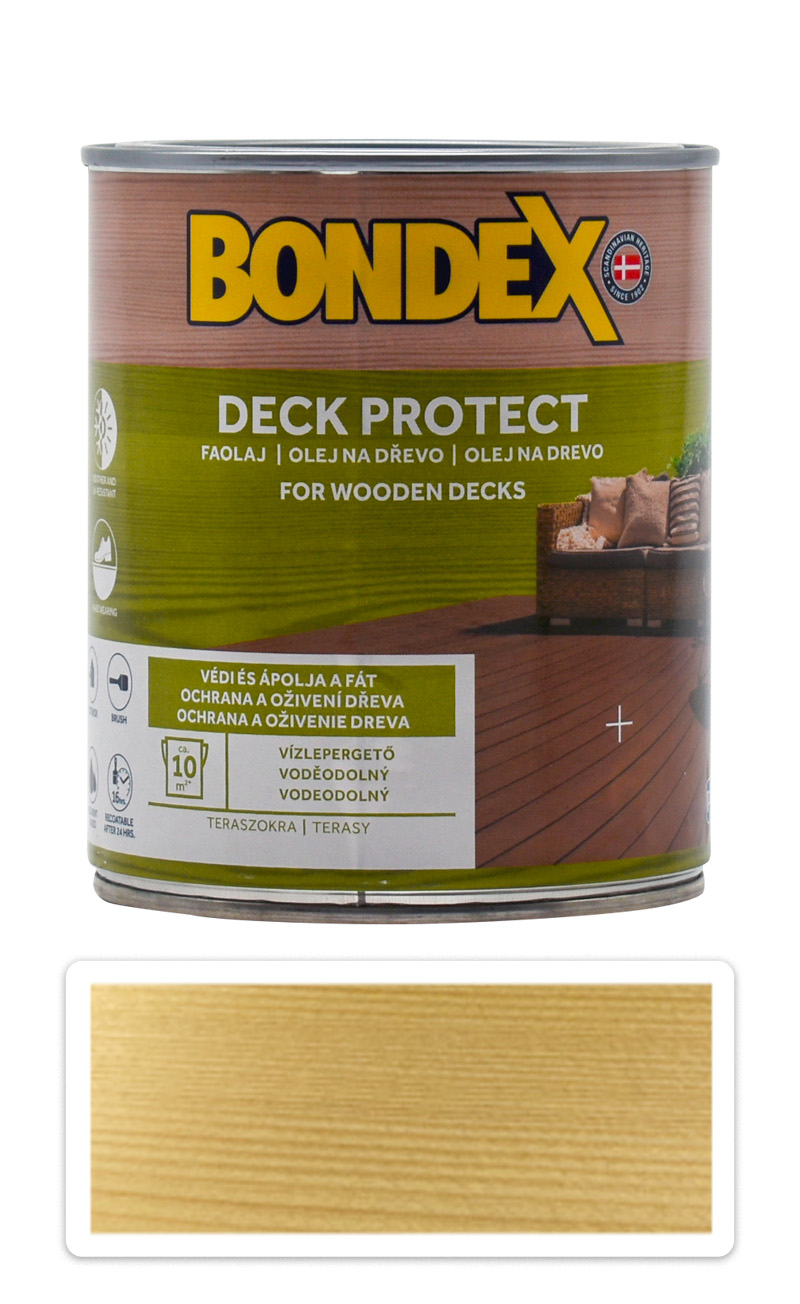 BONDEX Deck Protect - ochranný syntetický olej na dřevo v exteriéru 0.75 l Bezbarvý