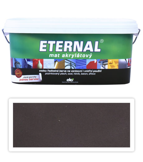 ETERNAL Mat akrylátový - vodou ředitelná barva 2.8 l Tmavě hnědá 09
