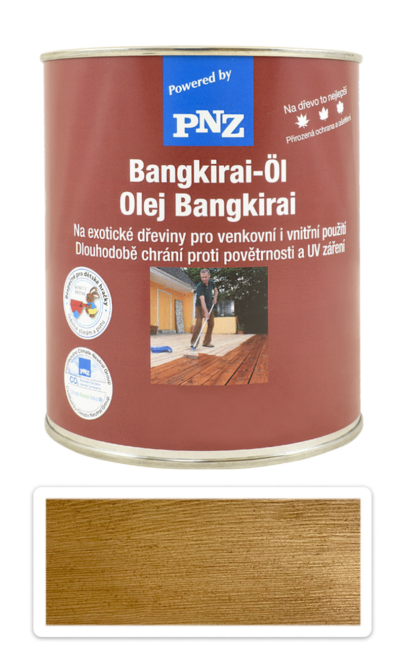 PNZ Speciální olej na dřevo do exteriéru 0.75 l Bangkirai přírodní