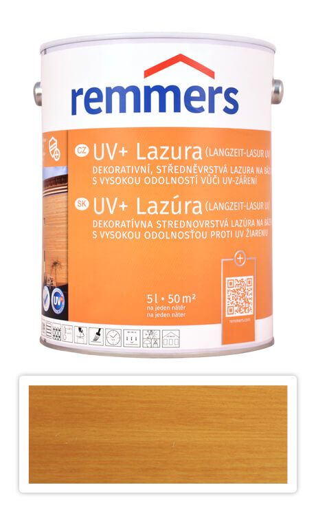 REMMERS UV+ Lazura - dekorativní lazura na dřevo 5 l Dub světlý