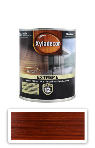XYLADECOR Extreme - prémiová olejová lazura na dřevo 0.75 l Mahagon